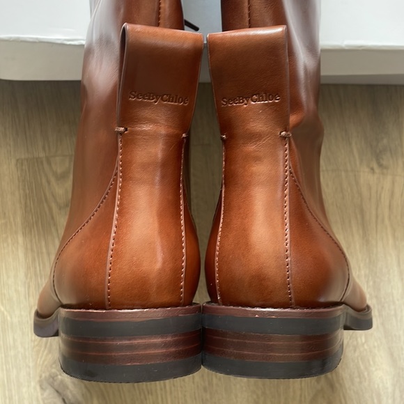 See By Chloe tall brown biker boots - Picture 4 of 4